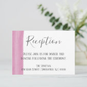 Carte d'accueil couleur rose (Debout devant)