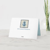 carte d'accueil d'ancre nautique (Dos)