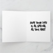 CARTE D'ACCUEIL D'ANNIVERSAIRE DE LA PHOTO SUR MES (Intérieur)