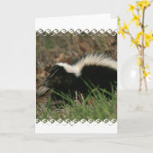 Carte d'accueil de comportement de skunk (Fleur jaune)