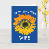 CARTE D'ACCUEIL DE L'ANNIVERSAIRE DE LA FEMME DU S (Fleur jaune)