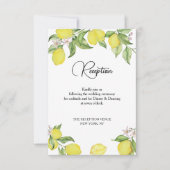 Carte d'accueil de mariage citron d'été (Devant)
