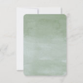 Carte d'accueil de mariage de jardin d'aquarelle (Dos)