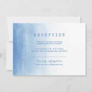 Carte d'accueil de mariage de plage couleur bleu m