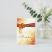 Carte d'accueil de mariage feuille d'automne rouge (Debout devant)