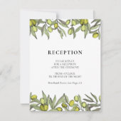 Carte d'accueil de mariage Olive (Devant)