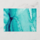 Carte d'accueil de mariage Turquoise turquoise (Dos)