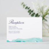 Carte d'accueil de mariage Turquoise turquoise (Debout devant)