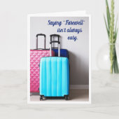 Carte d'accueil de message d'adieu (Devant)