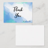 Carte d'accueil de pinceau bleu doux (Devant / Derrière)