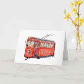 Carte d'accueil de voiture de chariot rouge Waterc (Fleur jaune)