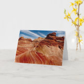 Carte d'accueil des vagues de temps vierge (Fleur jaune)