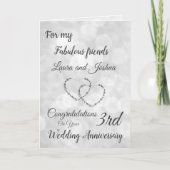 Carte d'accueil design 3e anniversaire Small Frien (Devant)