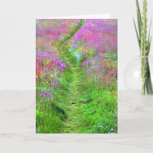 Carte d'accueil du champ de printemps (Devant)