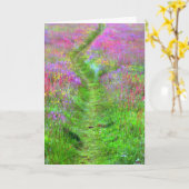 Carte d'accueil du champ de printemps (Fleur jaune)