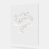 Carte d'accueil en acrylique (Angle)