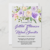 Carte d'accueil en Elopement Floral Rose (Devant)