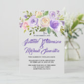 Carte d'accueil en Elopement Floral Rose (Debout devant)