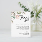 Carte d'accueil en Merci rose vif (Debout devant)