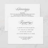 Carte d'accueil et d'itinéraire en espagnol (Devant / Derrière)