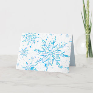 Carte d'accueil flocons de glace congelés