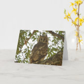 CARTE D'ACCUEIL GIANT EAGLE OWL (Fleur jaune)