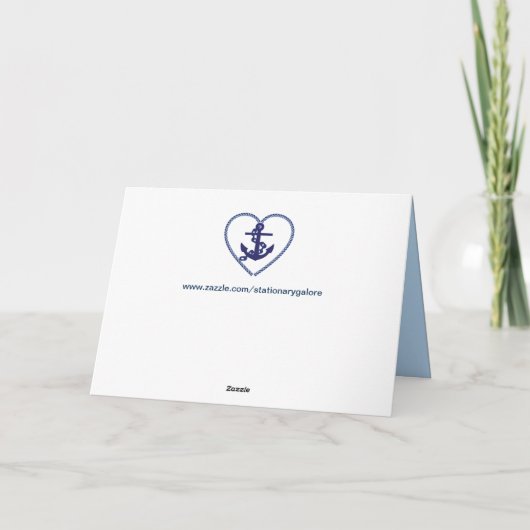 carte d'accueil hart de chaîne d'ancrage (Dos)