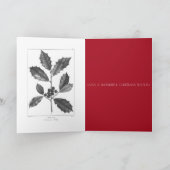 CARTE D'ACCUEIL HOLLY CHRISTMAS D'AMÉRIQUE vintage (Intérieur)