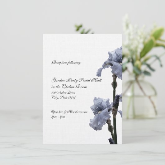 Carte d'accueil Iris de Blue (Debout devant)