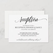 Carte d'accueil Luxe Calligraphie-Typographie | No (Devant / Derrière)