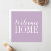 Carte d'accueil moderne et tendance violet (Devant/Arrière en situation)