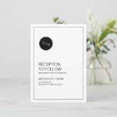 Carte d'accueil moderne noire et blanche (Debout devant)