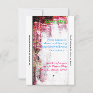 Carte d'accueil Neon Grunge Scratte couleur chaude