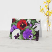 CARTE D'ACCUEIL : Pansies (Fleur jaune)