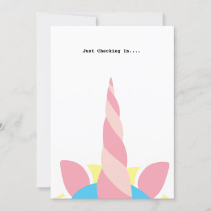 Carte d'accueil personnalisé de note Unicorn migno