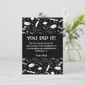 Carte d'accueil personnalisée Deux côtés Pas de pl (Debout devant)