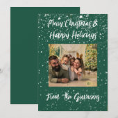 CARTE D'ACCUEIL PERSONNALISÉE MERRY CHRISTMAS (Devant / Derrière)