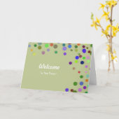 Carte d'accueil Pois Colorée Falling Sparkles (Fleur jaune)