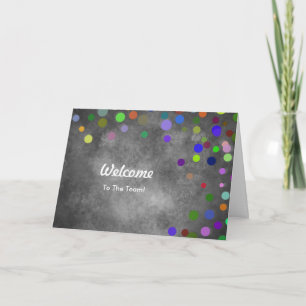 Carte d'accueil Pois Colorée Falling Sparkles
