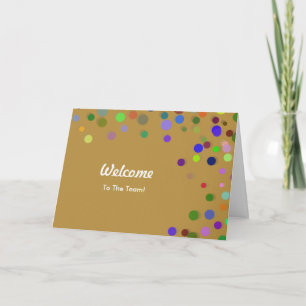 Carte d'accueil Pois Colorée Falling Sparkles