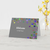 Carte d'accueil Pois Colorée Falling Sparkles (Fleur jaune)