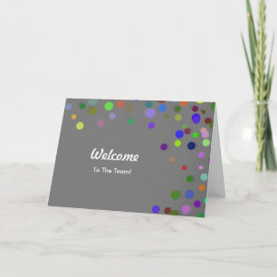 Carte d'accueil Pois Colorée Falling Sparkles