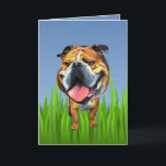 Carte d'accueil pour Bulldog<br><div class="desc">Je suis un grand amoureux des animaux et je défends pour eux et la création d'art/de dessins animés est ma passion. Vous pouvez facilement customiser cette carte en sélectionnant le bouton bleu "modifier ou personnaliser". Si vous souhaitez que VOTRE chien dessiné de cette manière de dessin animé mette sur les...</div>