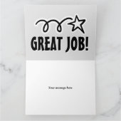 Carte d'accueil pour l'encouragement des employés (Intérieur)