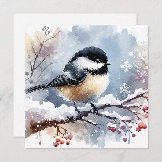 Carte d'accueil pour les chickadee (Devant / Derrière)