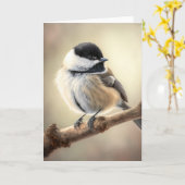 Carte d'accueil pour les chickadee (Fleur jaune)