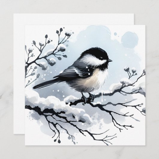 Carte d'accueil pour les chickadee (Devant / Derrière)