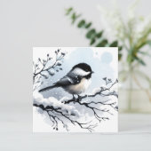 Carte d'accueil pour les chickadee (Debout devant)