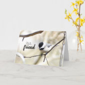 Carte d'accueil pour les chickadee (Fleur jaune)