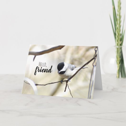 Carte d'accueil pour les chickadee (Devant)